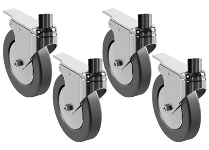 Kit of 4 wheels, 2 with brakes for pizza oven stand