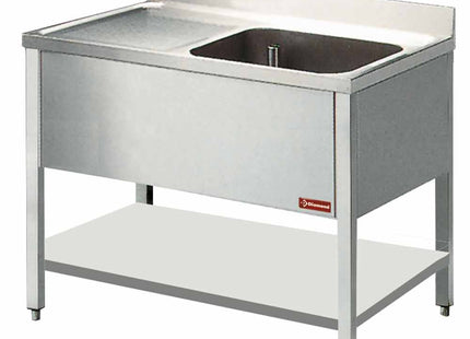 Sink 1 tub, left drain surface