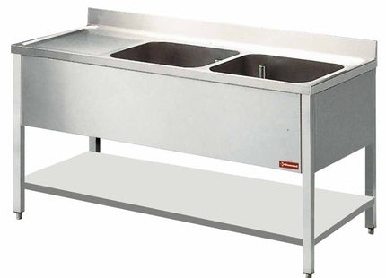 Sink 2 tanks and 1 drain surface