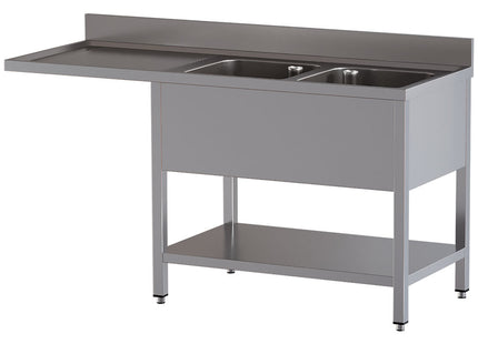 Sink 2 tanks and 1 left-hand drain surface, undershelf and dishwasher space