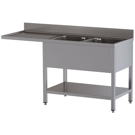 Sink 2 tanks and 1 left-hand drain surface, undershelf and dishwasher space