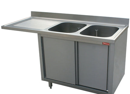 Sink 2 tanks and 1 drain surface