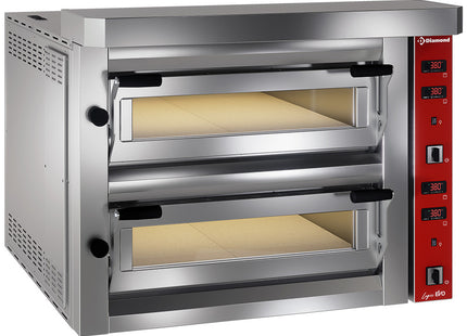 Electric pizza oven, 2x 4 pizzas 350mm - FULL refractory stone