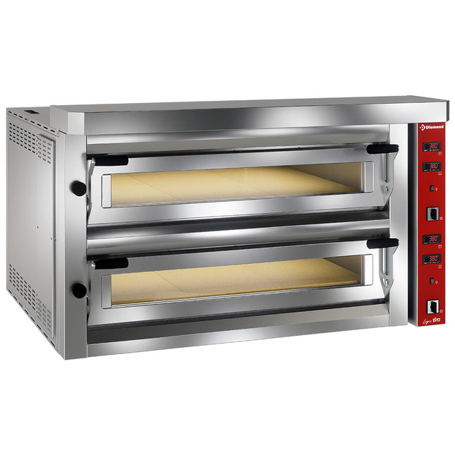 Elektrisk pizzaovn "ekstra stor", 2x 6 pizzaer 350mm - FULD ildfast sten