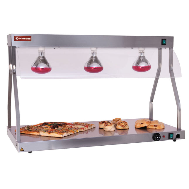 Pont et dessus chauffants, lumières infrarouges (3x 250 W)