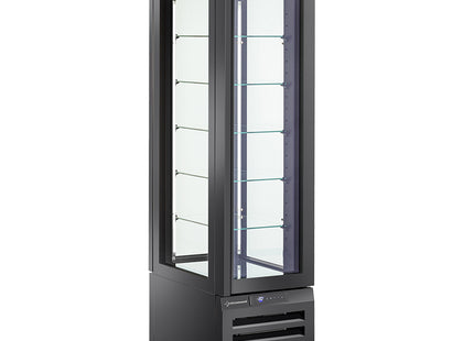 FULL vitrine 260 Lt., 5 glass levels, ventilated - PASTRY - BLACK