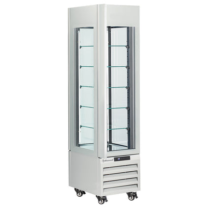 FULL vitrin 260 Lt., 5 glasnivåer, ventilerad - PASTRY - VITT