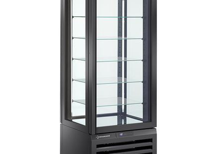 FULL vitrine 440 Lt., 5 glass levels, ventilated - PASTRY - BLACK