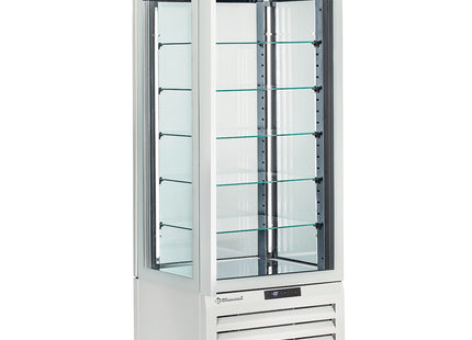 Vitrine FULL 440 Lt., 5 niveaux de verre, ventilée - PÂTISSERIE - BLANC