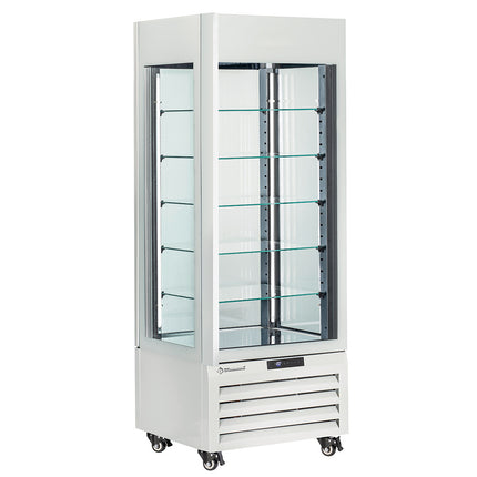 Kølevitrine 440 Lt., 5 glasniveauer, ventileret - KONTAKT - HVID