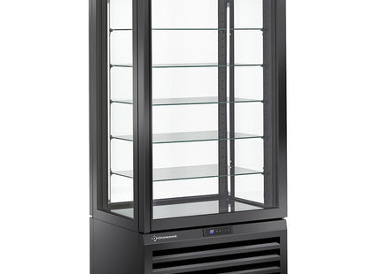 Vitrine FULL 600 Lt., 5 niveaux de verre, ventilée - GLACES & PÂTISSERIE - NOIR