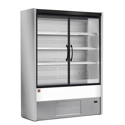Ventilated refrigerated wall element, swing doors - GREY/WHITE