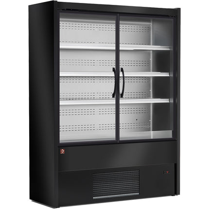 Ventilated refrigerated wall element, swing doors - BLACK