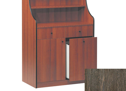 Service element 2 drawers, 1 door, 1 hopper, "Wengé"