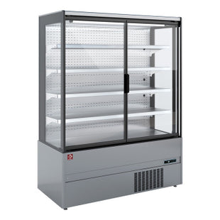 Refrigerated wall element, self-service, swing doors - FULL INOX