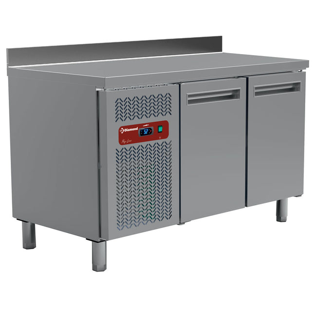 Table réfrigérée, ventilée, 2 portes GN 1/1 (260 Lit.) + 1x Kit bloc tiroirs (1/2 + 1/2), tables MR...