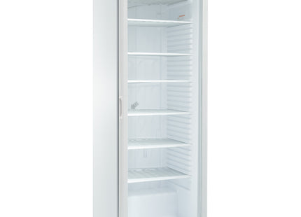 Frys, statisk, glas Dörr, 400 liter. vit