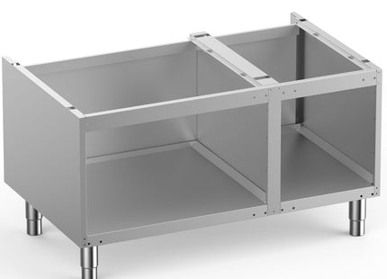 Open base on removable feet in stainless steel
