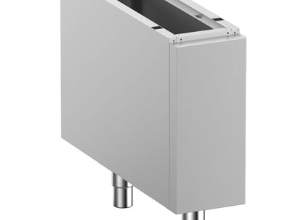 Piètement fermé sur pieds amovibles en inox