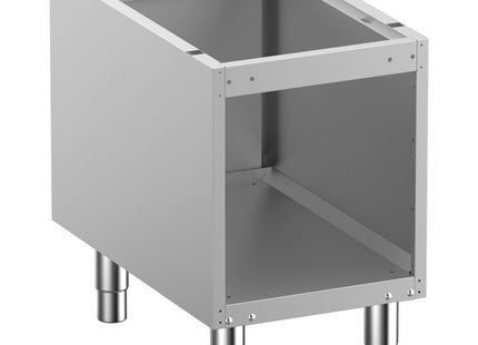Open base on removable feet in stainless steel