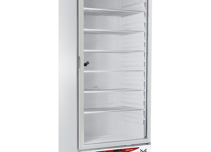 Statisk frys, glas Dörr, 525 liter, GN2/1+600x400, vit