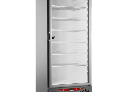 Statisk frys, glas Dörr, 525 liter, GN2/1+600x400, rostfritt stål