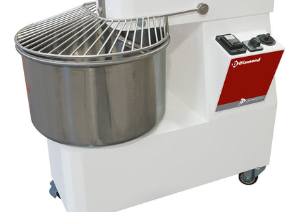 Spiral kneader 53 liters, 2 speeds, timer, on wheels