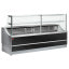 Neutral glas displays staight panel 90°, without storeroom
