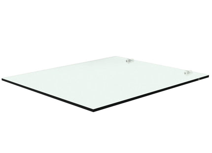 Tablette en verre trempé avec supports