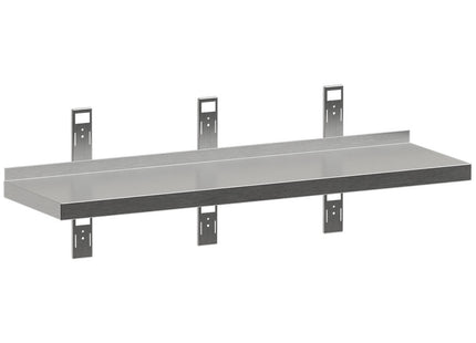 Wall shelf with 3 brackets and 3 uprights