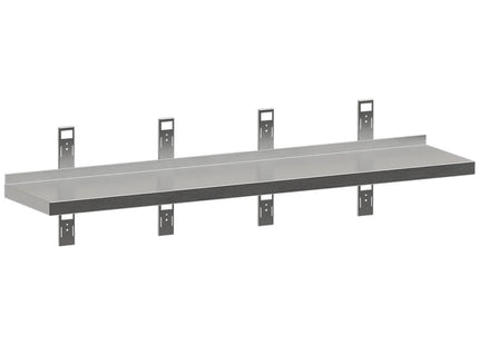 Wall shelf with 4 brackets and 4 uprights