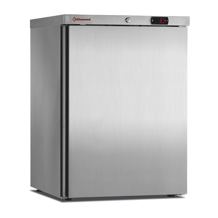 Ventilert kjøleskap, 150 liter. rustfritt stål