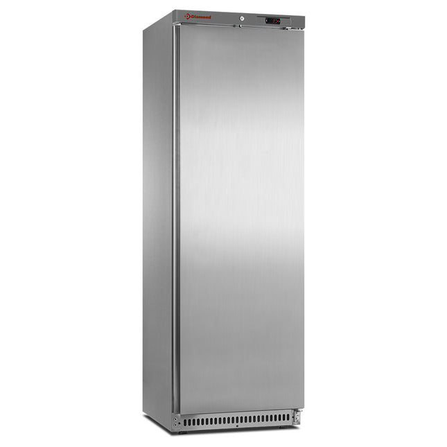 Réfrigérateur ventilé, 400 litres. acier inoxydable