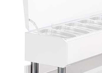 Kit of 4 stainless steel feet for structures GN 1/3, adjustable