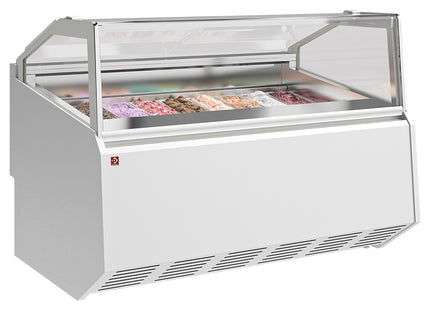 Ice cream counter with 24 stainless steel trays (360x165)