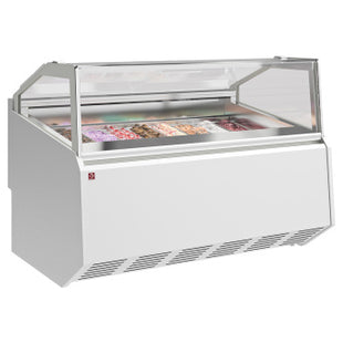 Ice cream counter with 24 stainless steel trays (360x165)