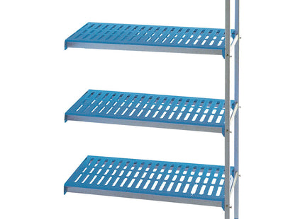 Corner rack in aluminium 4 levels "Modular Rack"