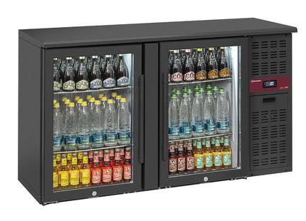 Flaskkyl 2 glas Dörrar, 320 liter, justerbara fötter