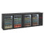 Back Bar Cooler 4 glass doors, 620 liters, adjustable feet
