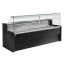 Refrigerated display counter with straight glass panel 90°, with reserve - BLACK