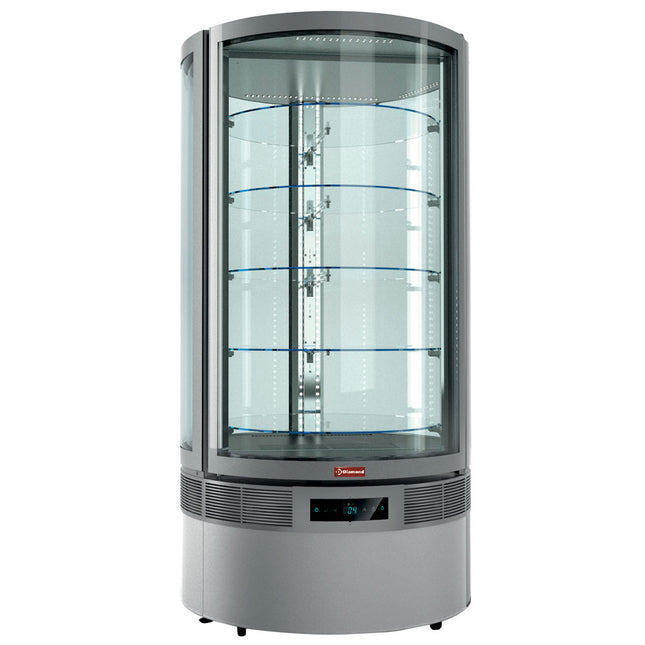 Vitrine FULL cylindrique, 5 niveaux, ventilée