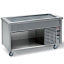 Element with refrigerated top on open cupboard