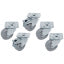 Kit 5 SST castors for tables, swiveling, 2 with brakes