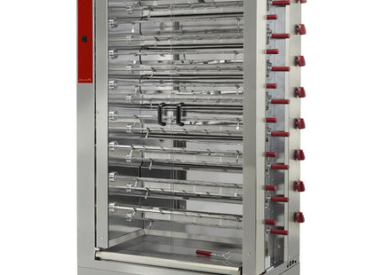 Chicken gas roaster, 15 spits (90 chickens)