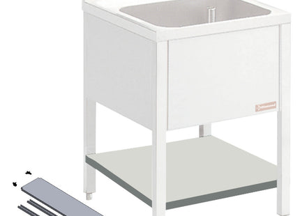 Removable lower shelf for sink