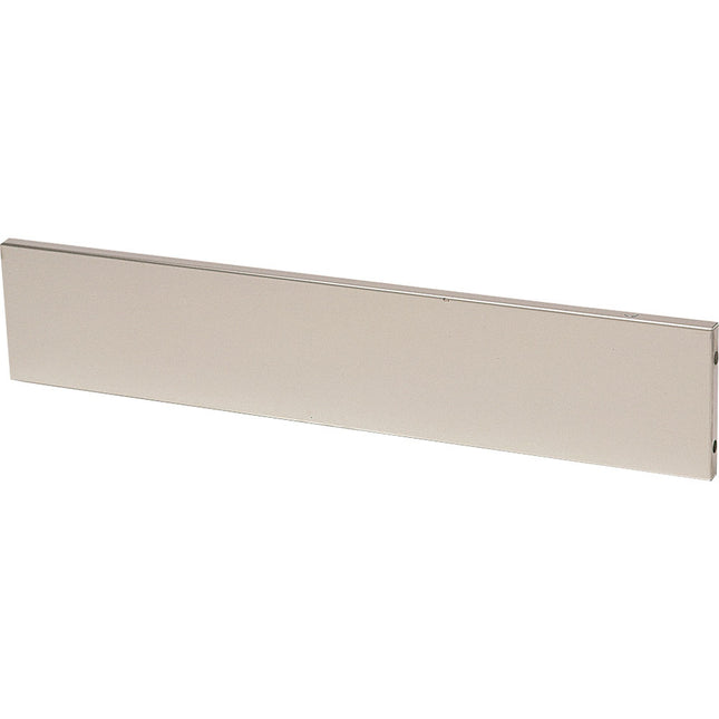 Lateral stainless steel plinth