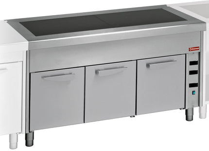 Groupe vitrocéramique sur armoire chauffante 3x GN 1/1