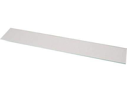 Frontal window pane sneeze guard, in tempered glass