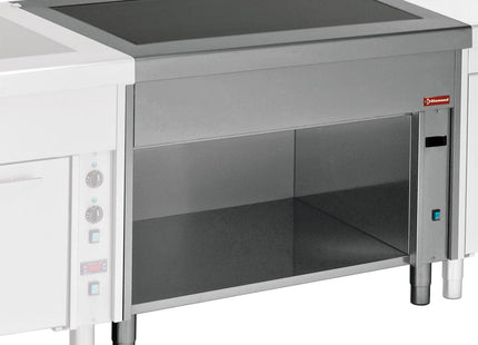 Vitroceramics element on open cupboard