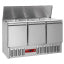 Kyld saladette med lock 4x GN 1/1 - 150 mm + reserv 3 Dörrar GN 1/1, 380 Lit
